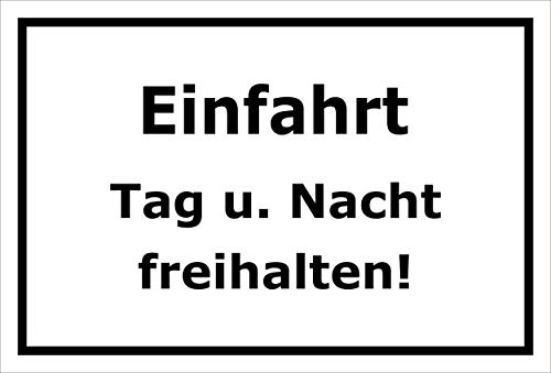 Preisvergleich Produktbild Melis Folienwerkstatt Schild - Einfahrt freihalten - 30x20cm / Bohrlöcher / 3mm Aluverbund – S00065-185-A -20 VAR