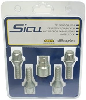 1 Set SICU Rim Locks Anti-Theft M14x1,5 27 mm SW19 SW17 – /Ball and Adaptor by Farad/Wheel Locks/Set/Made in Italy/Alloy/Steel Wheel/Audi Fiat Mercedes Renault Seat Skoda Volkswagen Volvo/A1/A2/A3/A4/TT/A8/Q5 Ducato/Scudo/Class A/B Class C, Class E, Class S/Master/Sprinter/Vito/SLK/Laguna/Megane/Ibiza/Leon/Toledo/Fabia/Octavia/Polo/Golf/Bora/Passat T4 SHARAN/T5 Crafter S70 V70