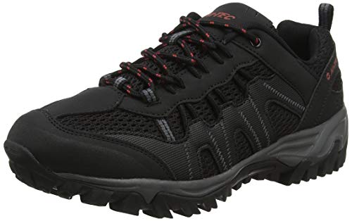 Hi-Tec Jaguar, Zapatillas de Senderismo para Hombre, Negro (Black/Picante 21), 44 EU