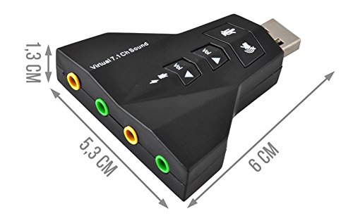 Soundkarte 3D USB 2.0 Headset Sound Kopfhörer Audio Adapter Virtueller 7.1 #1217 - 7
