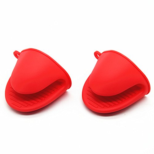 4AHero-Innovations Silikon-Topflappen-Set 2x Silikon-Topfhandschuhe innovative Topf-Halter Herd Mini Mitt Kochen Pinch Grips topflappen handschuhe für Küche die Hitzebeständige Lösung – 2 Stück - 4