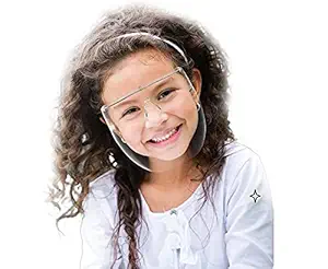 Joynest Kids Full Face Covering, Protective Face Shield and Reusable Shield, Facial Protection and Mouth Shield, face Covering Safety Face Shields with Frames (Face Shield - Kids)
