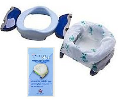 Bibs and Stuff Potette Plus Blue with Disposable Liners