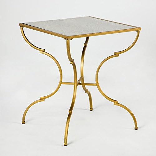 Side Table 56 x 56 x 67 Metal Antique Gold/Mirror