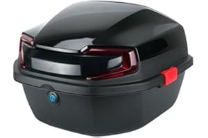 Aptliton Motorbike Top Box Moped Box Tour Tail Case Top Box for Motorcycle Trunk with Lock for Storage Helmet, Luggage Case for Motorcycle Scooter Moped