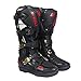 Produktbild PANDAOX Männer Motorradstiefel Gepanzerte Stiefel Touring On-Road-Stiefel Erwachsene Ankle Biker-Stiefel Track Racing Off Road Enduro-Stiefel Rennschuhe,Black-45(10)
