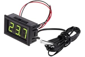 ZYWUOY Digital Thermometer with Probe, Car Thermometers, Digital LED -50~110°C Thermometer DC 5-12V Car Temperature Panel Meter Gauge