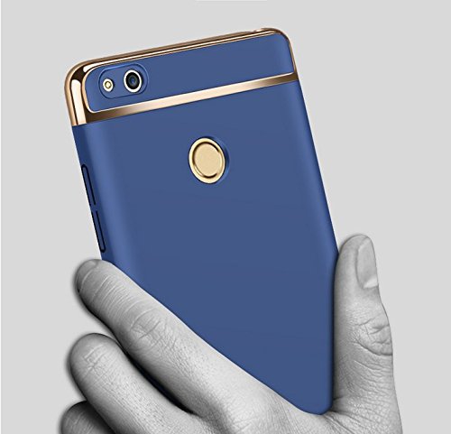 Qissy Funda Huawei P8 Lite  2017    Honor 8 Lite Nova Lite 3 en 1 Ultra Delgado Bumper Carcasa Anti-Scratch Slim Fit Protectora Case Cover para Huawei P8 Lite 2017 tel  fono  Azul 