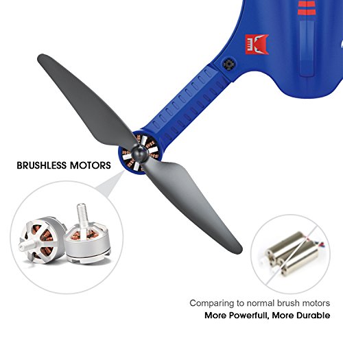 DROCON Brushless Motors Drone, Blue Bugs, 15 minutes Flying Time MJX Bugs 3 Quadcopter Support Gopro HD Camera, 300 m Control Distance (DROCON BLUE BUGS 3)