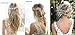 SWEETV Bohemian Headpiece Crystal Pearl Bridal Hair Vine Flower Halo Wedding Headband Tiara, Gold