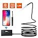 Produktbild HSKB WiFi Endoskop, Endoskopkamera IP68 wasserdichte Autofokus 2,0 MP Flexible Kamera, Halbstarre Kabel HD 1080P Drahtlose Inspektionskamera mit 6 LED-Leuchten für IOS & Android, Tablet(3.5 M)