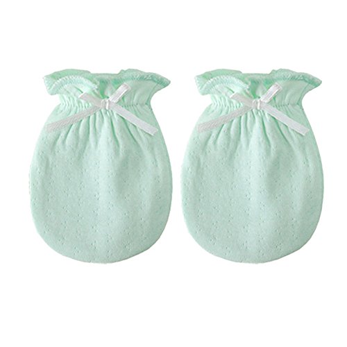 2-Packs Cute Newborn/ Infant NO-Scratching Cotton Mittens For 0-6M One Size