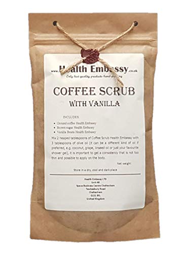 Health Embassy Coffee Scrub with Vanilla (Peeling, Body Scrub), 150g