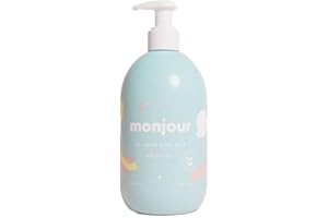 MONJOUR - Made in France - Gel lavant visage et corps adapté dès la naissance - 500ml - 98% Origine Naturelle - Doux - Gel cheveux enfant - Hypoallergénique - 100/100 yuka