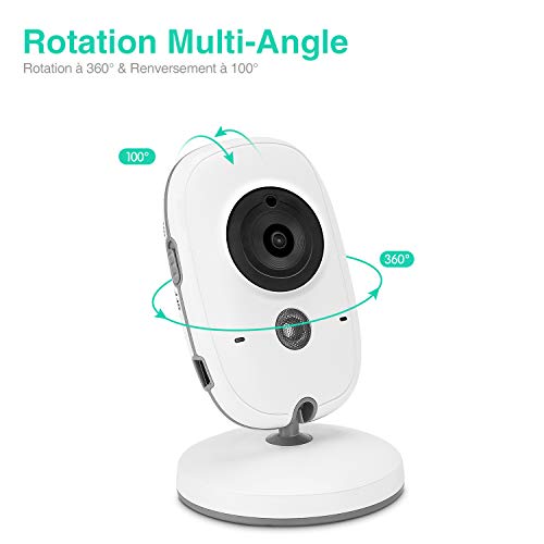 Moniteur Bébé, BOIFUN Babyphone Vidéo Caméra Surveillance Numérique Sans Fil avec 3.2"LCD, VOX, Vision Nocturne, Communication Bidirectionnelle, Capteur de Température, Berceuses, Rechargeable Moniteur Bébé, BOIFUN Babyphone Vidéo Caméra Surveillance Numérique Sans Fil avec 3.2"LCD, VOX, Vision Nocturne, Communication Bidirectionnelle, Capteur de Température, Berceuses, Rechargeable