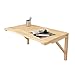 Produktbild NYDZ Kiefernholz an der Wand befestigter Laubtisch-Klapptisch-Küche und Speisetisch-Computer-Schreibtisch (größe : 80 * 60cm)