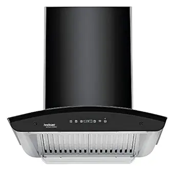 Hindware 60cm 1200 m3/hr Chimney (Trevo 60, 2 Baffle Filters, Steel/Grey)