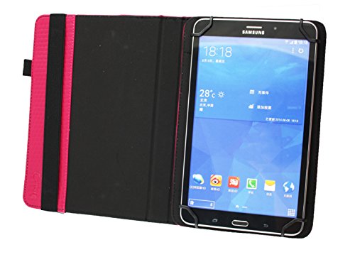 Emartbuy Medion LifeTab P9701 9.7 Zoll Tablet PC Universal ( 9 – 10 Zoll ) Dark Rosa 360 Grad Rotierende Stand Folio Geldbörse Tasche Hülle + Rosa Eingabestift - 4