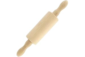 Fackelmann 521146 Petit rouleau à pâtisserie en bois, rouleau à pâtisserie, rouleau en bois, rouleau de pâtisserie, ustensile de pâtisserie, Bois, 23,5 x 4,5 cm, Brun