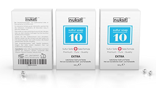 2 Stück Schwefel Seife 10% – Nuksit 10% Sulfur Soap – 2 pack – 407 - 3