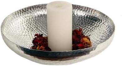 The Yellow Door Silver Round Hammered Designed Look Decorative Nut Bowl Small Home Décor Showpiece Gift