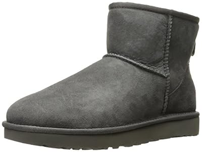 UGG Femme Classic Mini Bottes Sans fermeture, Gris, 39 EU