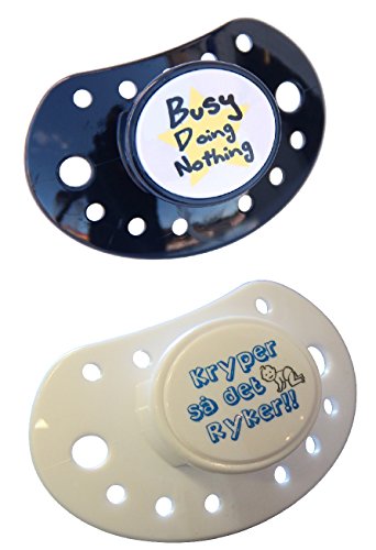ESSKA Trendy Busy Doing Latex Soother (Black/White, Pack of 2)