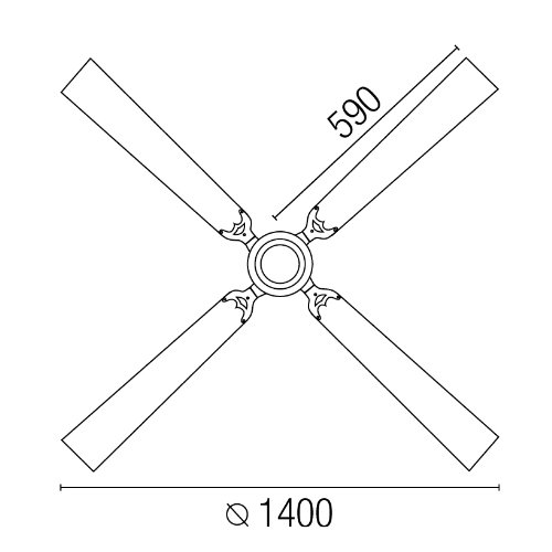Faro Barcelona Falkland 33110 – geformt Stahl Fan ohne Licht und Klingen-lagig, Holz, Grau - 3