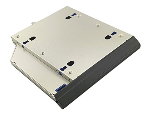 Nimitz HDD-Caddy für 2. Festplatte, SSD, für HP Elitebook 8560p, 8570p, mit originaler Blende