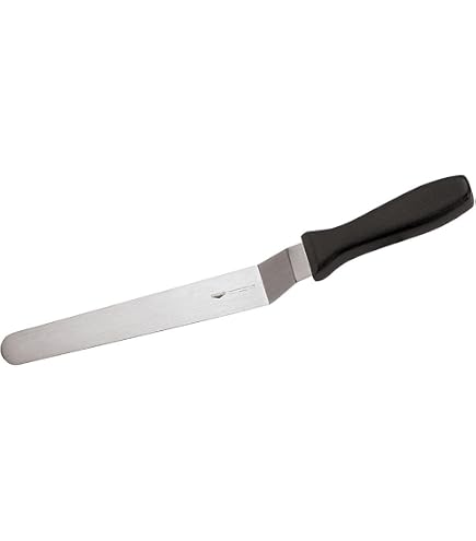 Silikomart Spatola Liscia In Acciaio Inox 33 Cm – Con Manico In Plastica, Per Dolci E Creme, Made In Japan, Smart In The Kitchen