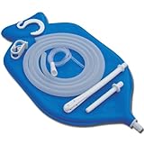 The Perfect Enema Bag Kit in Blue Color for Colon Cleansing With Silicone Hose (2 quart, open top) by HealthGoodsEU