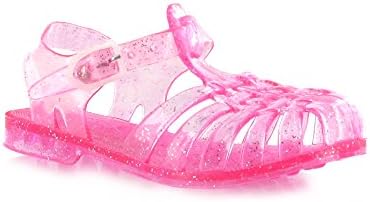 Kids Baby Babies Childrens Toddler Infant Girls Cute Retro Jelly Summer Beach Holiday White Patent Pink Clear Black Glitter Shoe Sandals