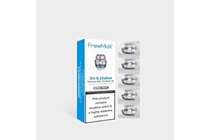 Freemax | 904L X Mesh Coils | Pack of 5 | X Series | for Fireluke 3, Fireluke 2 & Fireluke M Tanks - Contains No C₁₀H₁₄N₂ (X2-0.2 ohm)