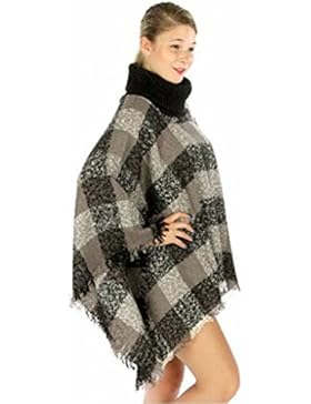 Poncho Maglione Donna Invernale Cappotti e Mantella con Frange Cardigan a Pipistrello Capes Giacca Cappotto a...