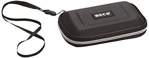 BECO NDS-Box, für tragbare NDS-Spielekonsolen, innen schwarzes Mesh-Material für Zubehör, mit 2 elastischen Gummibändern als Halterung für die Konsole und 2 weiteren Gummibändern zur Halterung des Deckels und Kratzschutz, Material: EVA, Farbe: Schwarz