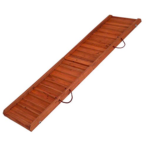 Wangado - Rampa pieghevole per cani, perfetta anche per i quadrupedi dalle articolazioni particolarmente fragili, ideale per cani anziani, cuccioli o malati. Carico massimo: 50 kg. L 160 x l 40 x H 6 cm