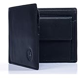 VEROLAGO Classic Trifold cp - Premium Herren Portemonnaie Geldbörse mit Münzfach und RFID BLOCKER - Eleganter Geldbeutel aus durchgefärbtem Leder