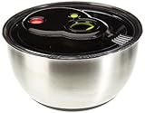 Emsa 513441 Edelstahl Salatschleuder, Turboknopf, 4,5 Liter,...
