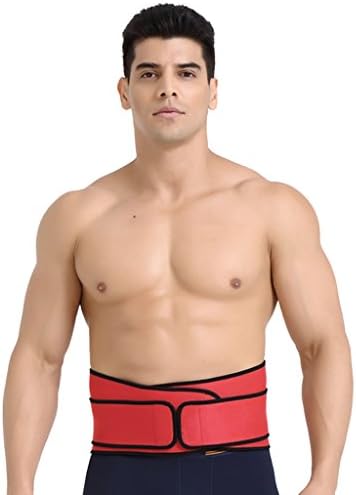 Sports Waist Basketball Breath Belt Waist Lifting Weight Squat Fitness Volleyball Badminton Men And Women Protective Gear ( Color : Red )