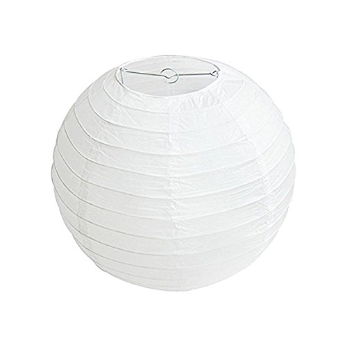 EPHVODI 10 Pcs Runde Papier Laterne Hochzeit / Zeremonie / Bankett Dekoration Weiß Lampe Schatten 10"