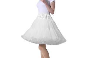 Tmade Jupe en Tulle pour Femme - Jupon de Cosplay Multicouche - Jupe Tutu pour Halloween Rock Party Festival Celebration Longueur