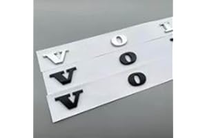 BOPPON LEARNE para Volvo Letras Maletero Trasero Emblema Insignia Pegatinas Cromo Negro ABS Coche Logo XC90 XC60 XC40 XC70 XC80 S60 S80 S90 V40 V60,Chrome Silver