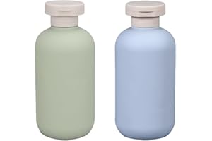 UINOFER Quetschflaschen Reiseflaschen, Shampoo Flaschen zum Befüllen, HDPE Auslaufsicher Reise Container für Shampoo, Reise Shampoo Behälter für Shampoo, Cremes, Spülung, Toilettenartikel (2Pcs 300ML)