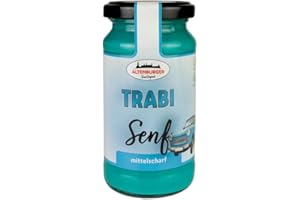 ‎ALTENBURGER ORIGINAL Trabi Senf - mittelscharfer, blauer Senf (200ml Glas)