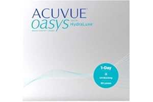 ‎ACUVUE ACUVUE OASYS 1-Day Tageslinsen helfen das Gefühl von müden & trockenen Augen zu reduzieren – Tageskontaktlinsen mit -1,75 dpt und BC 8.5 – UV Schutz & angenehmes Tragegefühl – 90 Linsen