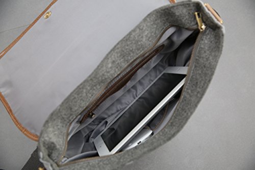 Filztasche anthrazit-grau Schultertasche Notebooktasche Laptoptasche Umh  ngetasche Sporttasche Schultasche