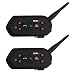 Produktbild shenteng BT Motorrad Helm Full Duplex Freisprecheinrichtung Zweiwege-Headset Intercom Interphone Bluetooth 3.0 Funk VOX mit Mikrofon