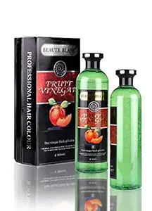 Aravli Beaute Blanc Fruit Vinegar Hair Gel Black Natural and Harmless Hair Color Dye for Hair Care (500ml x 2)