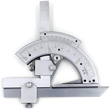 Universal Bevel Protractor 320 Degree Angular Dial Stainless Steel Angle Gauge