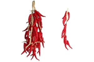 Calcifer 2 Sets Artificial Fruits Vegetable String For Restaurant Hotel Home Garden Decoration Display (red pepper : 12 bulbs)